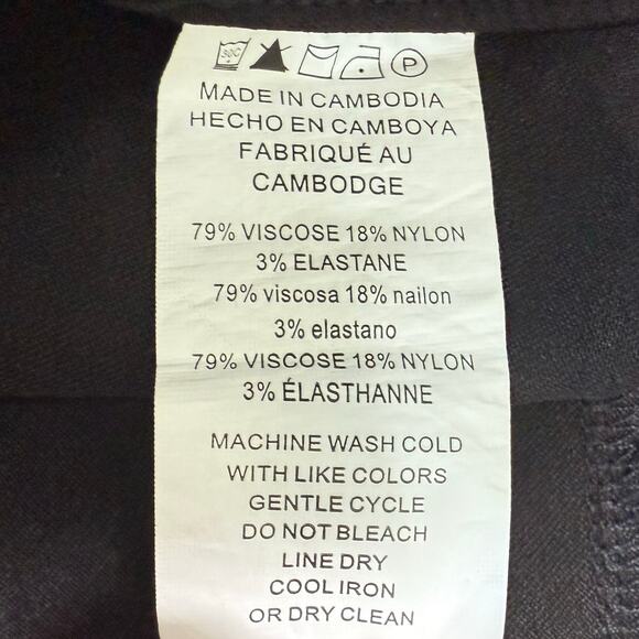 Michael Kors Black Pull On Trousers Ankle Length Dress Pants Stretch Size Medium - Picture 4 of 11